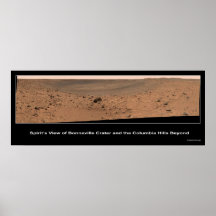 Mars Rover Spirit's Destination:  Columbia Hills Posters