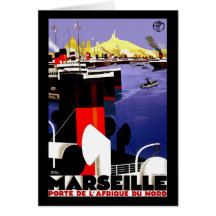 "Marseilles, France" Vintage Travel Cards