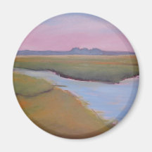 Marsh Channel Sunrise Fridge Magnet