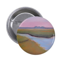 Marsh Channel Sunrise Pinback Buttons