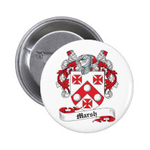 Marsh Family Crest Pinback Button