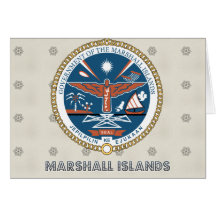 Marshall Islands Coat of Arms Greeting Cards