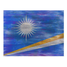 Marshall Islands distressed flag Postcard