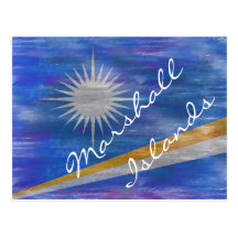 Marshall Islands distressed flag Postcards