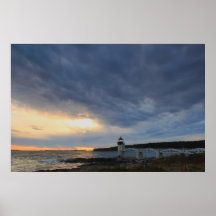Marshall Point Lighthouse Brooding Skies Poster