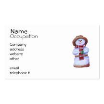 Marshmallow Snowman Business Cards