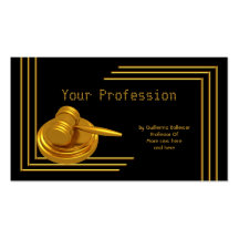 Marteau professionnel élégant d'or de profession carte de visite