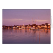 Martha's Vineyard Edgartown Harbour Greeting Cards