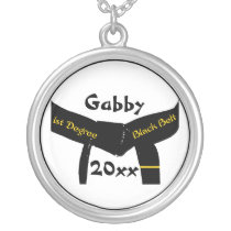 Martial Arts 1st Degree Black Belt Necklace