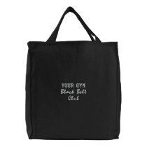 Martial Arts Black Belt Club Canvas Tote Bag