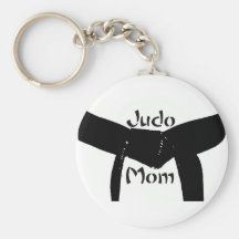 Martial Arts Black Belt Judo Mom Keychain