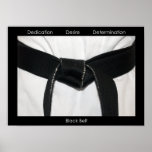Martial Arts Black Belt Motivational Poster Print
