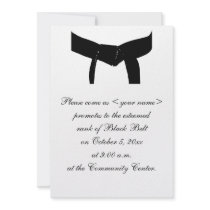 Martial Arts Black Belt Promotion Test Invitation
