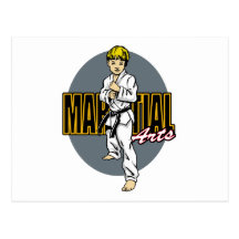 Martial Arts Boy Post Card