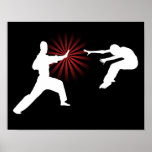 Martial Arts Energy Silhouette posters