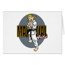 Martial Arts Girl Greeting Cards