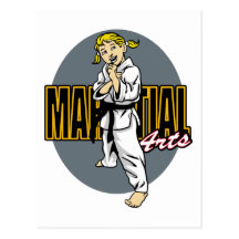Martial Arts Girl Post Card