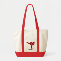 Martial Arts Girl Silhouette Tote Bag Cassandra
