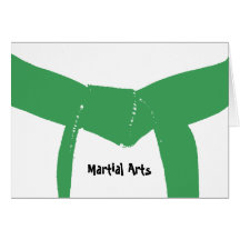Martial Arts Green Belt Blank Greeting Card