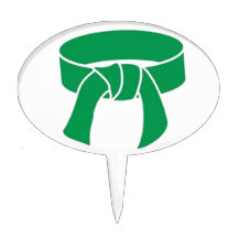 Martial Arts Green Belt Cake Topper cupcakes pick