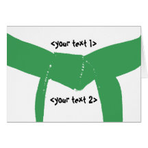 Martial Arts Green Belt Greeting Card