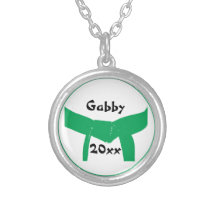 Martial Arts Green Belt Necklace