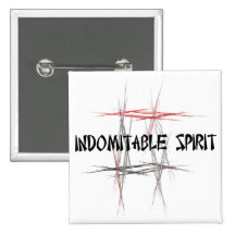 Martial Arts Indomitable Spirit Pinback Button