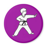 Martial Arts Kid 5 purple magnet