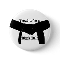 Martial Arts Proud to be a Black Belt Button