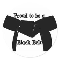 Martial Arts Proud to be a Black Belt Stickers