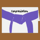 Martial Arts Purple Belt Congratulations Card cards
