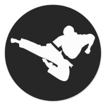 martial arts silhouettes stickers
