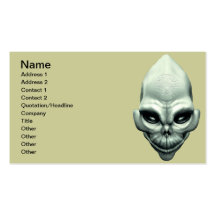 Martian Alien Extraterrestrial Outer Space Skull Business Card Templates
