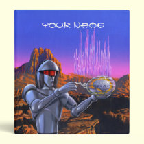 Martian Robot Binder with Your Name binders