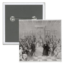 Martin Luther in front of Charles V Pinback Buttons