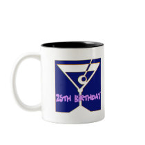 Martini 25th Birthday Gifts Mug