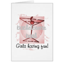 Martini Bachelorette Bash Tshirts and Gifts Greeting Cards