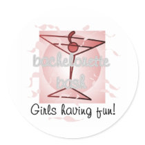 Martini Bachelorette Bash Tshirts and Gifts Sticker