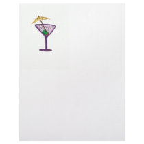Martini Bachelorette Party Letterhead Template