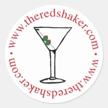 martini circle sticker - large