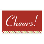 Martini cocktail red holiday party drink ticket business cards
