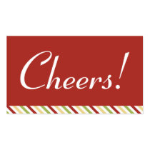 Martini cocktail red holiday party drink ticket business cards