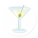 Martini Cocktail Stickers