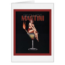 Martini d'un rouge ardent cartes
