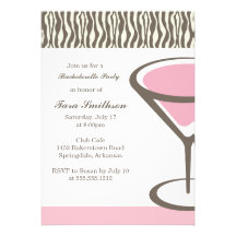 {martini}  girls night out personalized invites