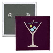 Martini Glass Buttons