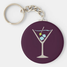 Martini Glass Key Chain