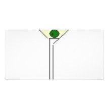 Martini Glass Photo Card Template