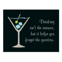 Martini Glass Postcards