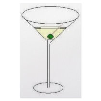 Martini Glass Stationery Design
